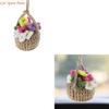 Y4UA Car Hanging-Handmade Rear View Mirrior Charm Car Decorations Knitted Hanging- Planters for for Car Home-Decoration