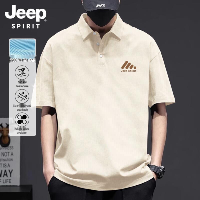 JEEP SPIRIT Men s Waffle Knit Short Sleeve Polo 3XL