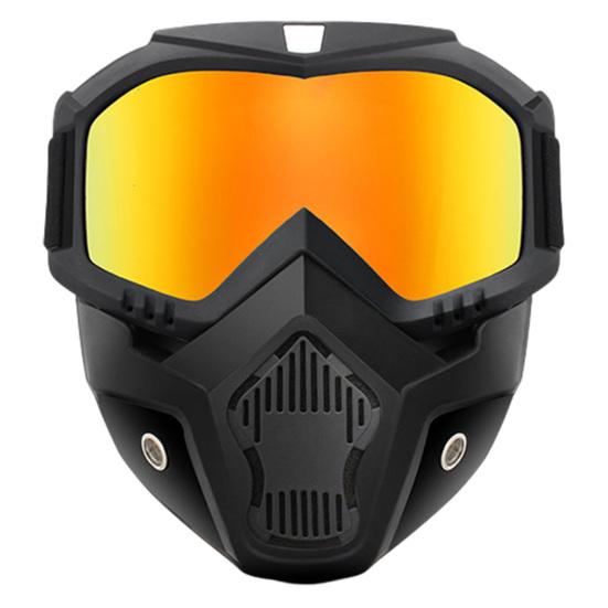 Vollgesichts-Schutzbrillenmaske, Abnehmbare Radsport-Schutzbrillenmaske mit Antibeschlag-HD-Linse, Große Sichtschutzhaube, UV-Schutz-Gesichtsschutz für Bauarbeiten Schweißen