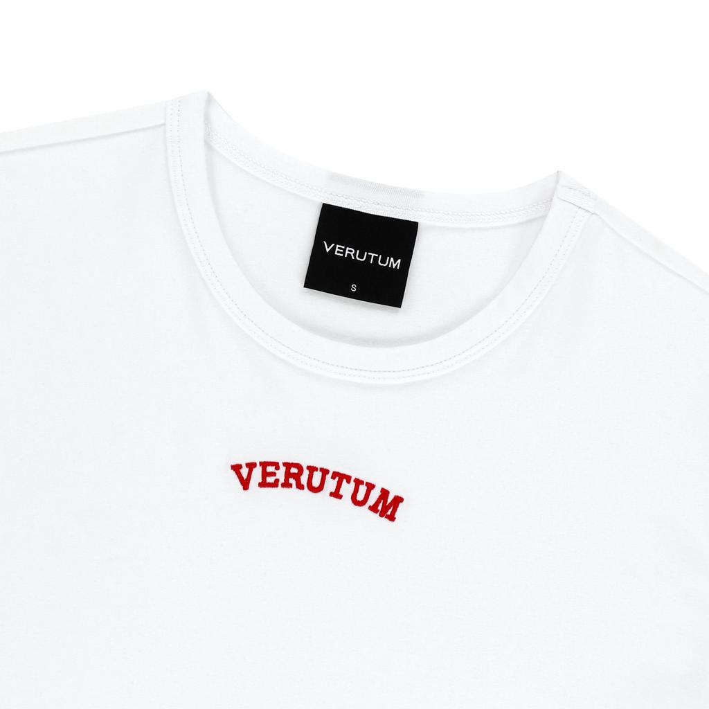 VERUTUM Ivy League Slim Crop T-Shirt White