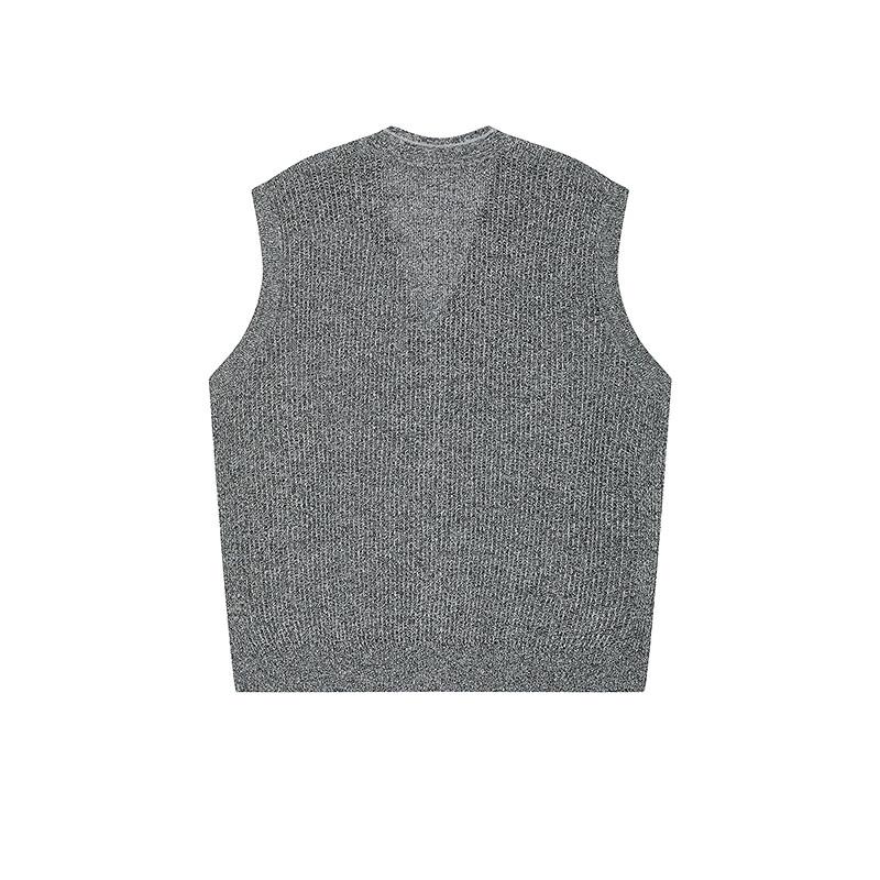 Less 2025 Fall Casual Abstract Print Sleeveless V-Neck Vest