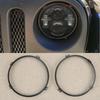 1 Pair Black Car 7" Headlight Mounting Ring Trim Bracket Fit for Jeep Wrangler JK 2007-2011 2012 2013 2014 2015 2016 2017 2018