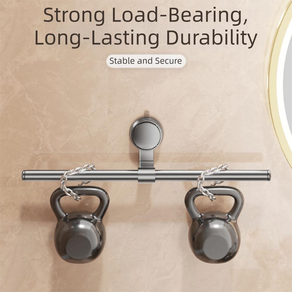 Space Saving No-Drill Towel Bar Punch-free Removable Towel Rack Bathroom Hanging Rod  Bathroom