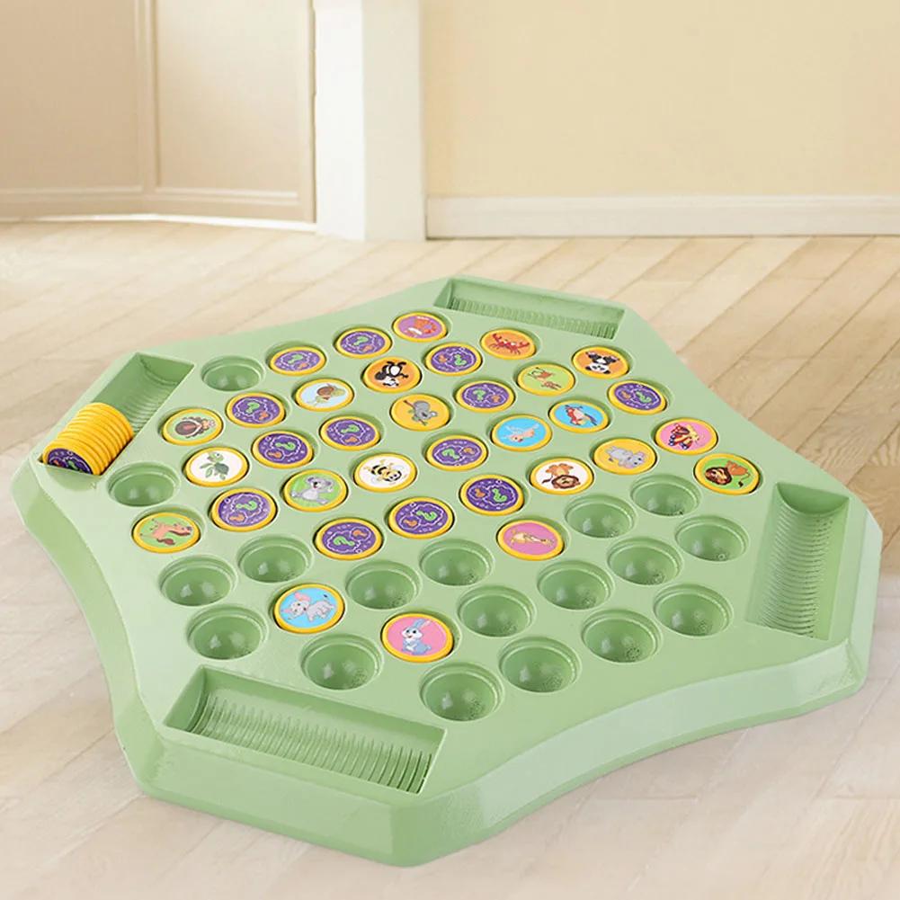 Kid Battle Chess Educational Memory Challenge Toy Focus Training Cognitive Learning Fun Animal Fruit Flip Chess Parent-child Toy
