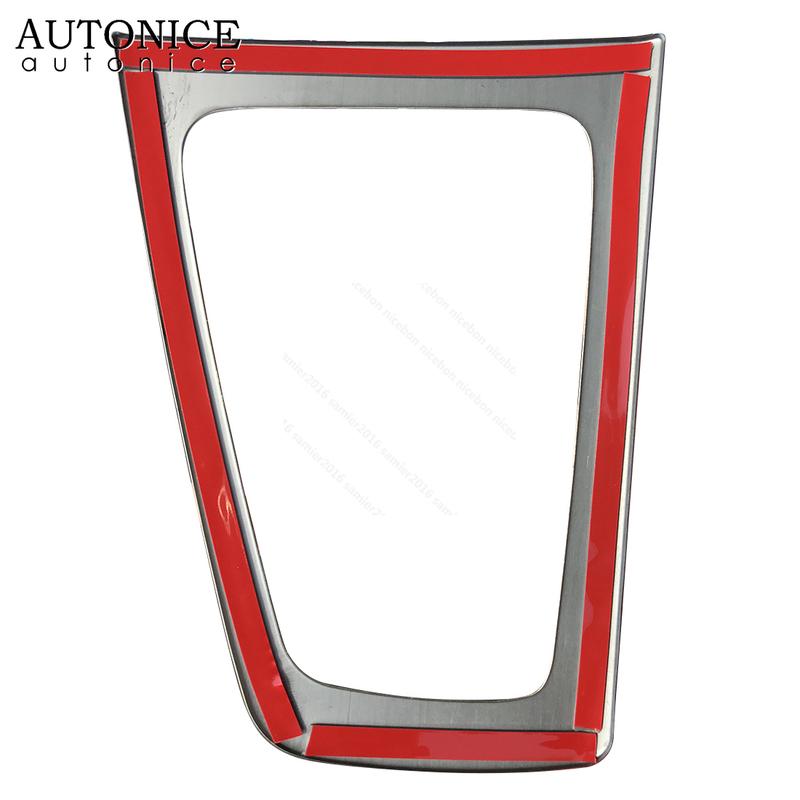 Carbonfaser Farbe Stahl Innere Schalthebelblende Abdeckung Zierleiste Passend für Ford Focus MK3 2012 2013 2014 MT