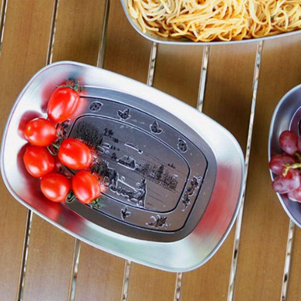 6 stylů Retro talíř na ovoce Ekologický malý podnos Venkovní kempování