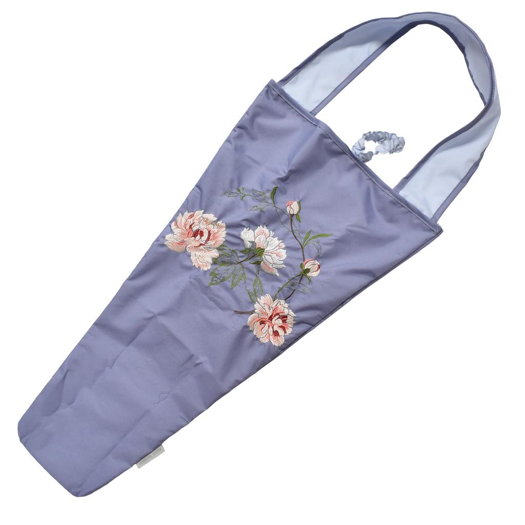 Chinoiserie Modern Flower Bag for Women, Waterproof, Water-Repellent, Twin Protect, 3-Way, Umbrella Holder, Flower Arrangement Bag, Peony Embroidery,