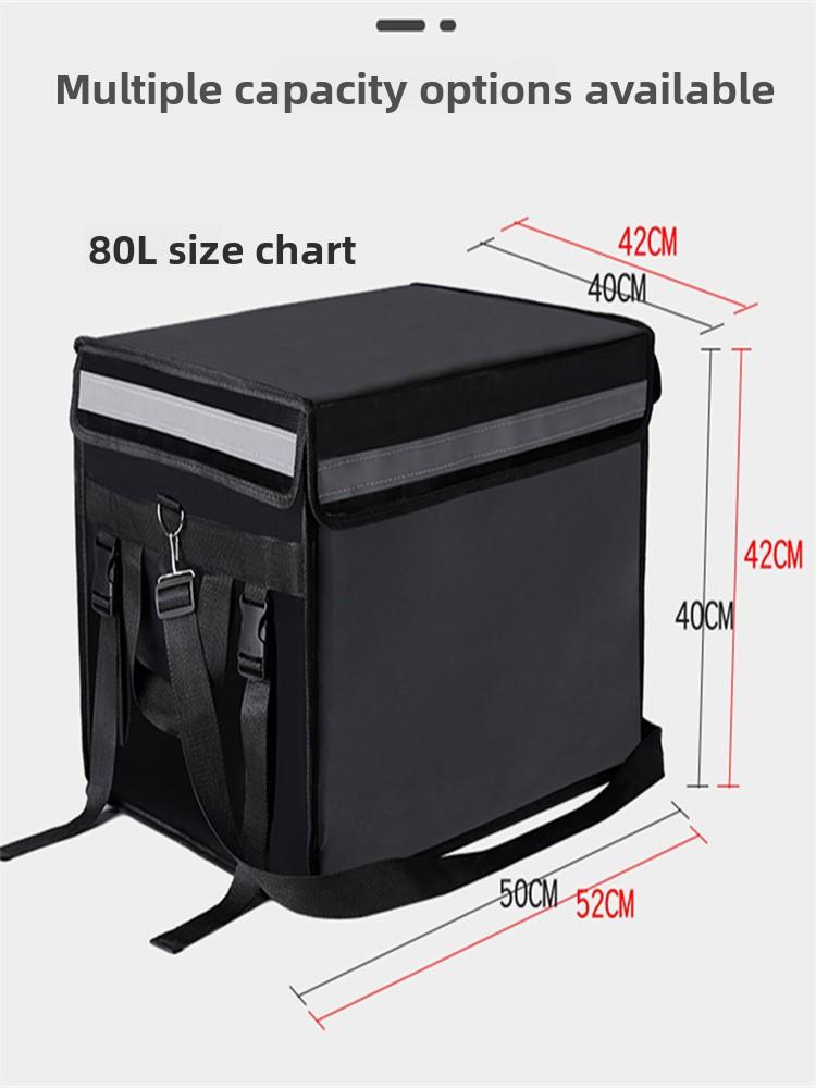 Schwarze Wasserdichte Lebensmittel-Liefer-Isolierbox Kleine Mittlere Große 30 45 62L Größen Lokale Lieferung Kühltasche Picknick BBQ Zubehör