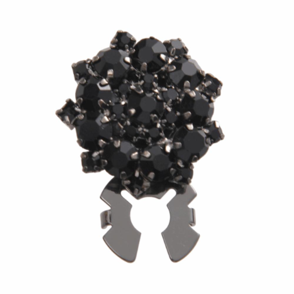 

Fashion Sparkling Rhinestone Button Covers Detachable Flower Clip-On Buttons Elegant No-drill Decorative Buttons Wedding