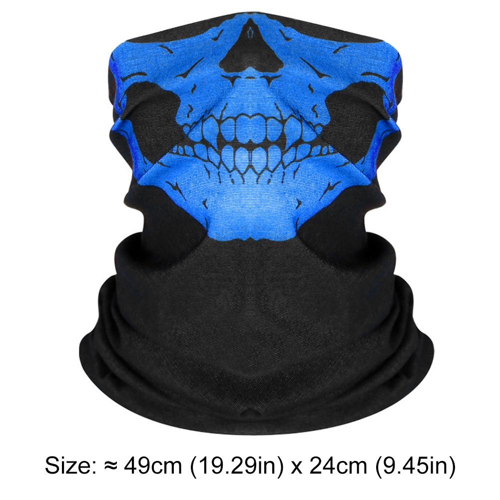 Halloween Ghost Full Face Mask Skull Scary Ghost Skeleton Motorcycle Cycling Headmask for Halloween Cosplay Balaclava Halloween