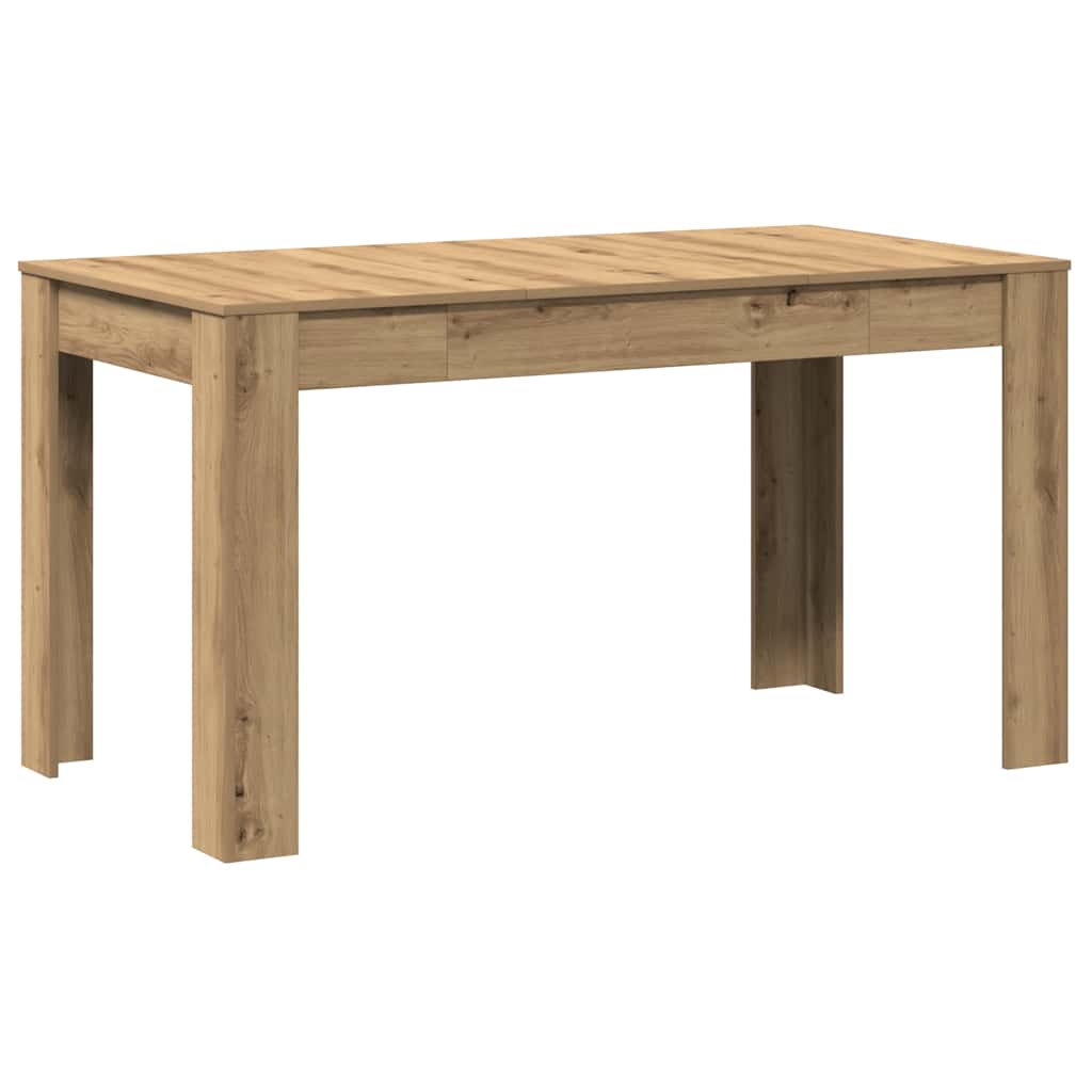 Vidaxl Dining Table, Artisan Oak Color, 140X74.5X76 Cm