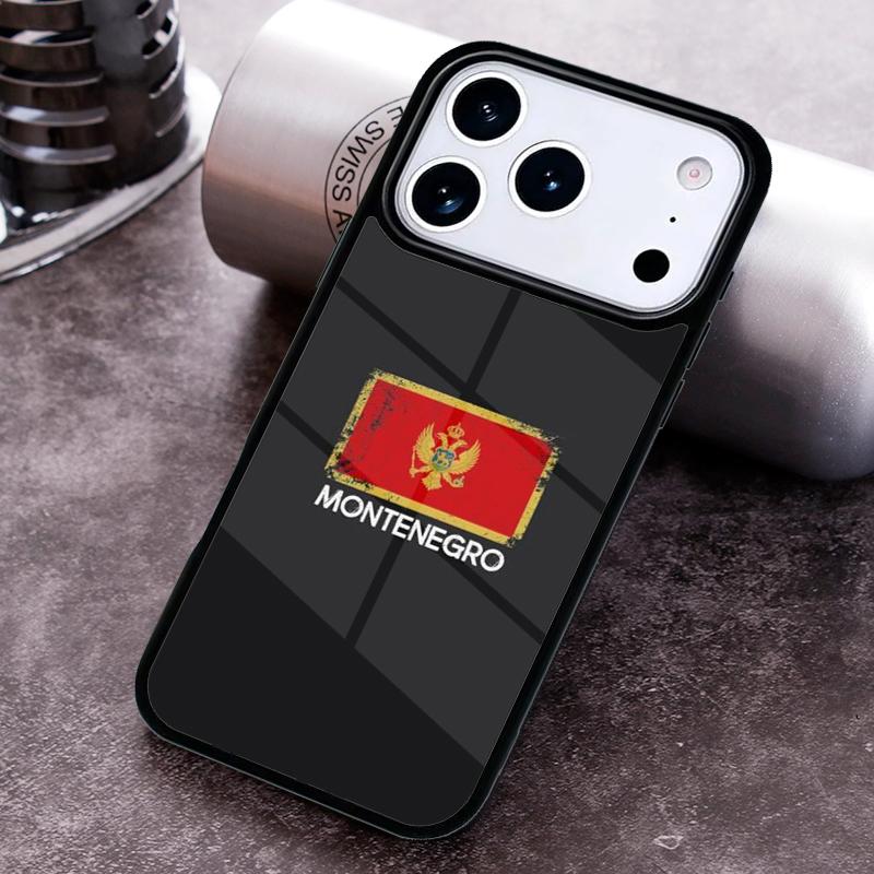 Montenegro Flag Phone Case for iPhone 17 16 15 Pro Max Air 14 13 12 11 Plus Shockproof Capa Cover