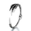 Trendy Punk Style Dragon Claw Animal Pattern Unisex Buckle Bangle Bracelet Personalized Stainless Steel Vintage Couple Open