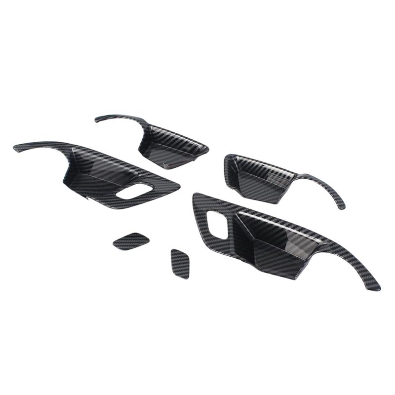 For Chevrolet Trax Seeker 2024 Car Inner Door Bowl Frame Cover Trim Accessories - ABS Carbon Fiber