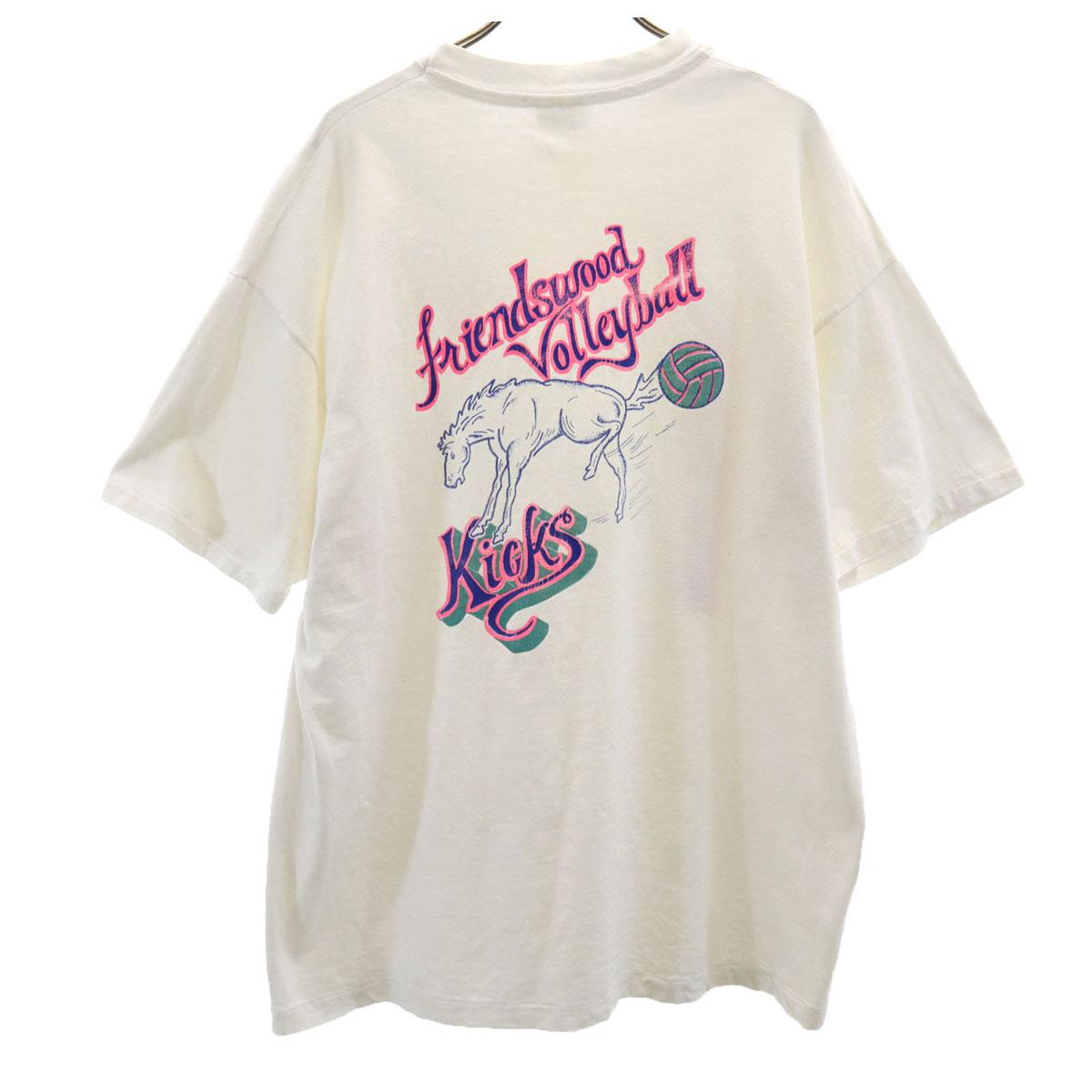 

Hanes 80s 90s Old USA made volleyball Short sleeve T-shirt Men s Used