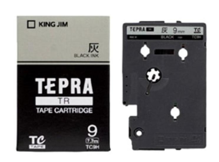 

King Jim Tepra TR TC9H Tape Gray Cartridge, 9mm, сірий колір