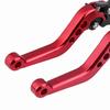 2pcs Red/Black Double Disc Brake Lever CNC Aluminum Brake Lever  For Dual-Disc Motorcycle