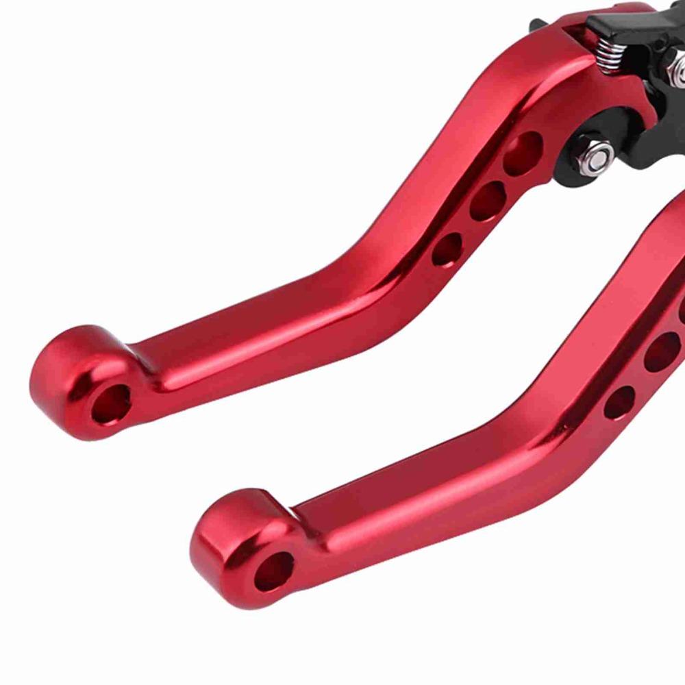 2pcs Red/Black Double Disc Brake Lever CNC Aluminum Brake Lever For Dual-Disc Motorcycle