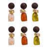 European Retro Geometric Resin Wrapped Earrings: High-End Autumn Winter Style for Women