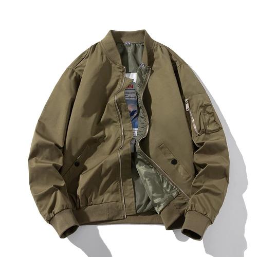 Autumn Winter Men's Jacket Solid Pilot Jacket Women Vintage Hooded Baseball Coat Casual Windbreak Parkas