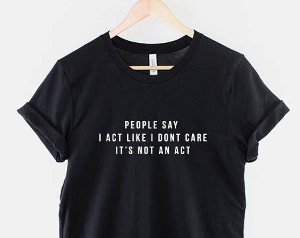 Statement Shirt - Goth Emo Slogan Tee, Lightweight Cotton, Durable Print