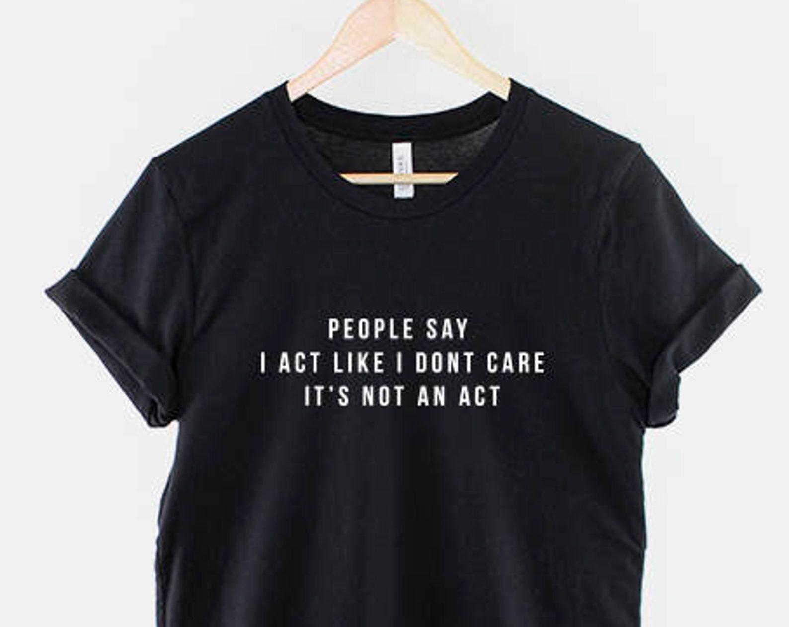 Statement Shirt - Goth Emo Slogan Tee, Lightweight Cotton, Durable Print S
