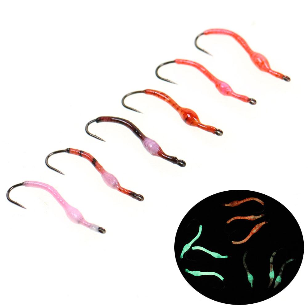 

8PCS/Box Fly Fishing Nymphs Realistic Worm Patterns for Trout, Salmon, Bass & More