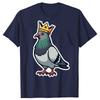 Funny Pigeon King Birds Graphic Tshirts Men Womens Fashion Casual Tshirt 100 Cotton Loose Oversized T Shirt
