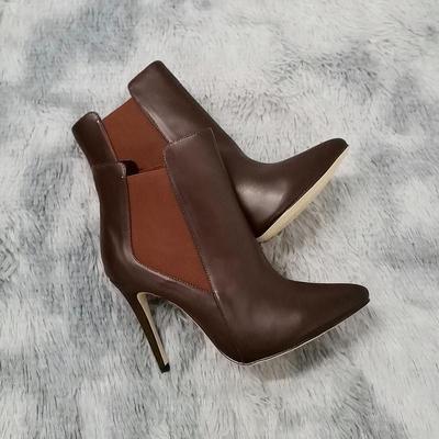 Women Ankle Boots Winter Warm Zip Pointed Toe Footwear 11CM High Heels Female Boots Short Botas Ladies Elegant Shoes Large Size