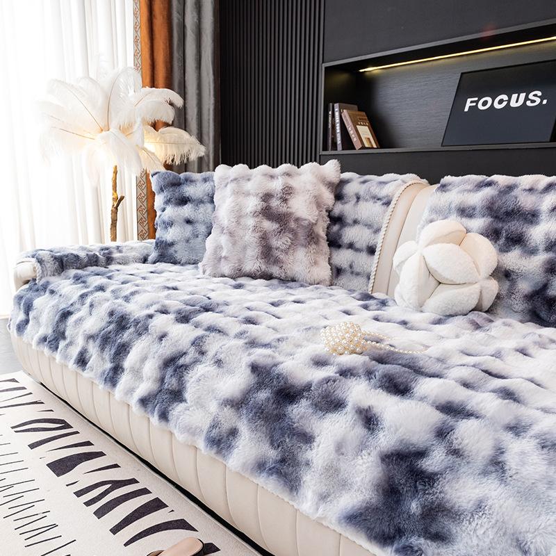 

Зимний домашний нескользящий толстый фланелевый чехол для дивана Tie Dying, теплый чехол для дивана, коврик для дивана Funda 70X70