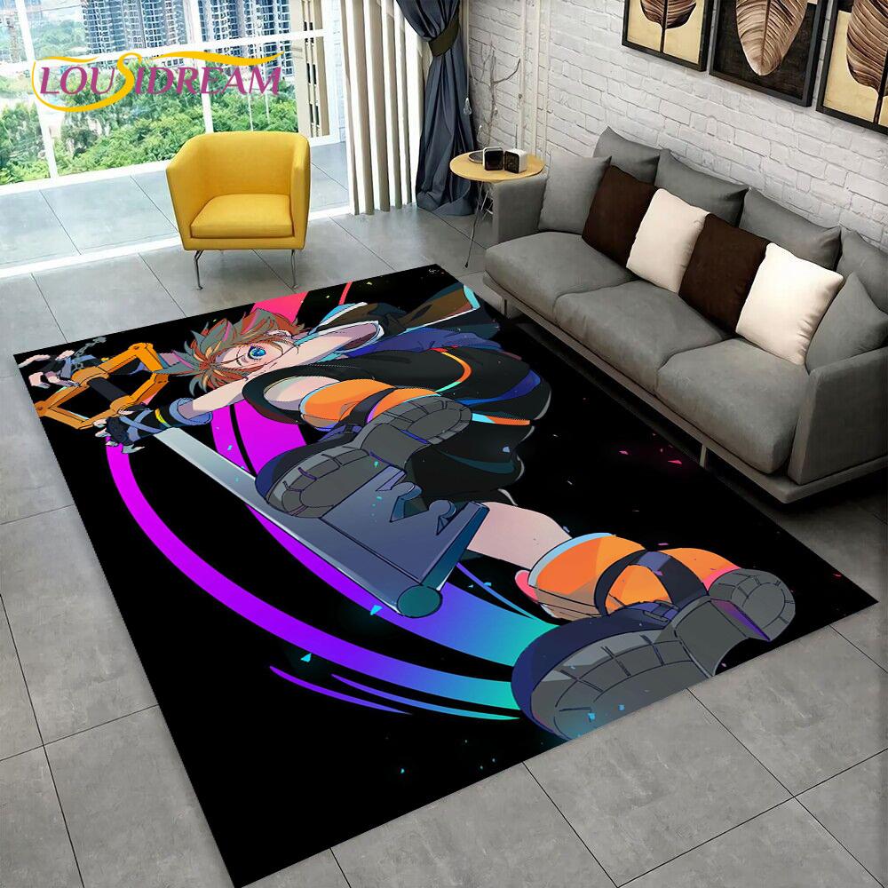 3D Cartoon Kingdom Hearts Game Carpet Rug for Home Living Room Bedroom Sofa Doormat Decor,kids Play Area Rug Non-slip Floor Mat