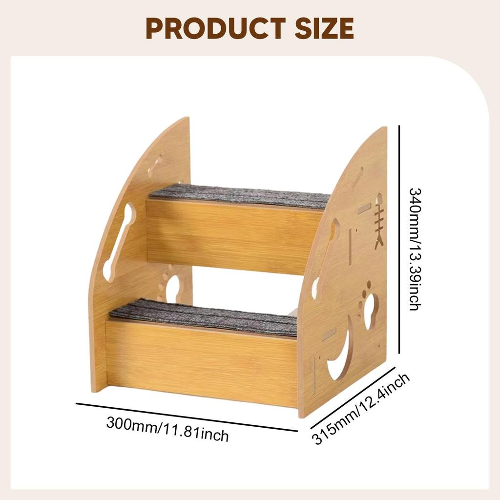 Dog Stair Pet Climbing Steps Wood Comfortable Wear Resistant Pet Stairs for Indoor Bed Couch Sofa Small Dogs and Cats