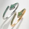 2026 European and American Fashion Classic Opening Snake Bracelet Micro-inlaid Zircon High-quality Hand Jewelry