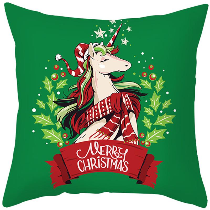 Față de pernă de Crăciun Sofă Dormitor Cameră Anul Nou Decor Acasă Vesel Sărbătoare Cadou 45x45 cm