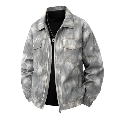 Trendy Plus Size Lapel Jacket for Spring/Autumn – Loose Fit Workwear Shirt