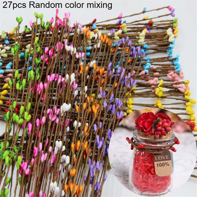 

27/47pcs Artificial Berry Branches with Berries & Plastic Flowers - DIY Wreaths,Bunny Ears, Egg Hunt Decorations,home Decoration