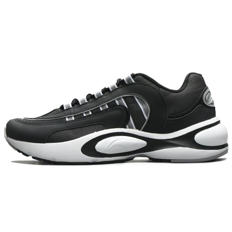 New LiNing Running Shoes Unisex Low Top Black/White ARHN275-1