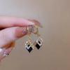 Crystal Black Acrylic Star Heart Round Circle Square Triangle Bow Earrings for Women Party Geometry Trendy Jewelry