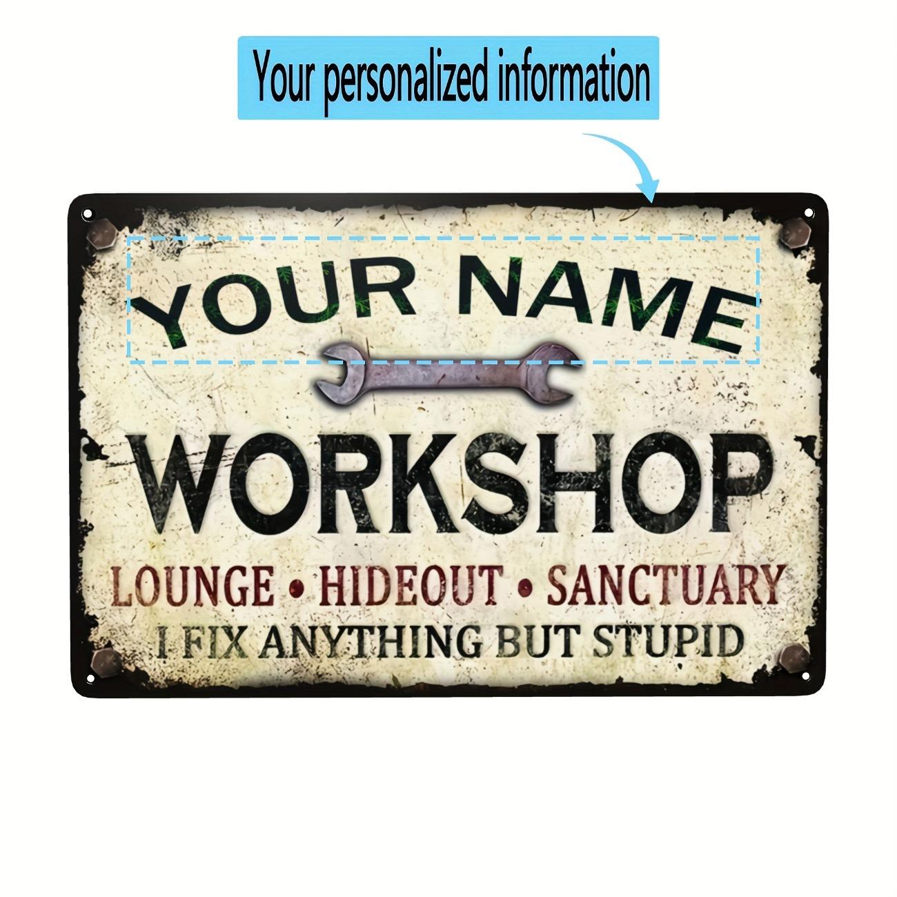 

Custom Metal Tin Sign Home Outdoor Wall Decor Personalized білий