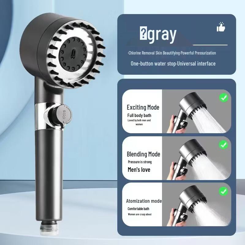 OLOEY Pressurized Shower Head Set