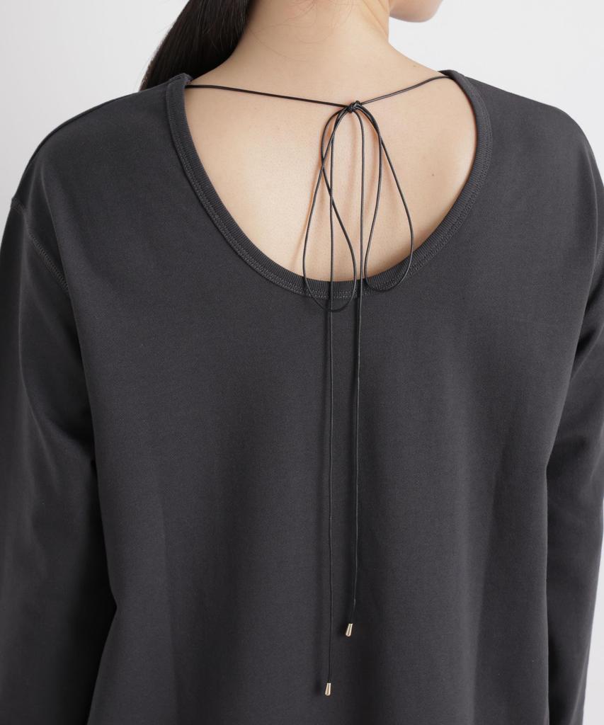 Reversible Dress with Choker Size [Nano Universe] Cut-and-Sewn (Women's, F, Charcoal) 669-6119309