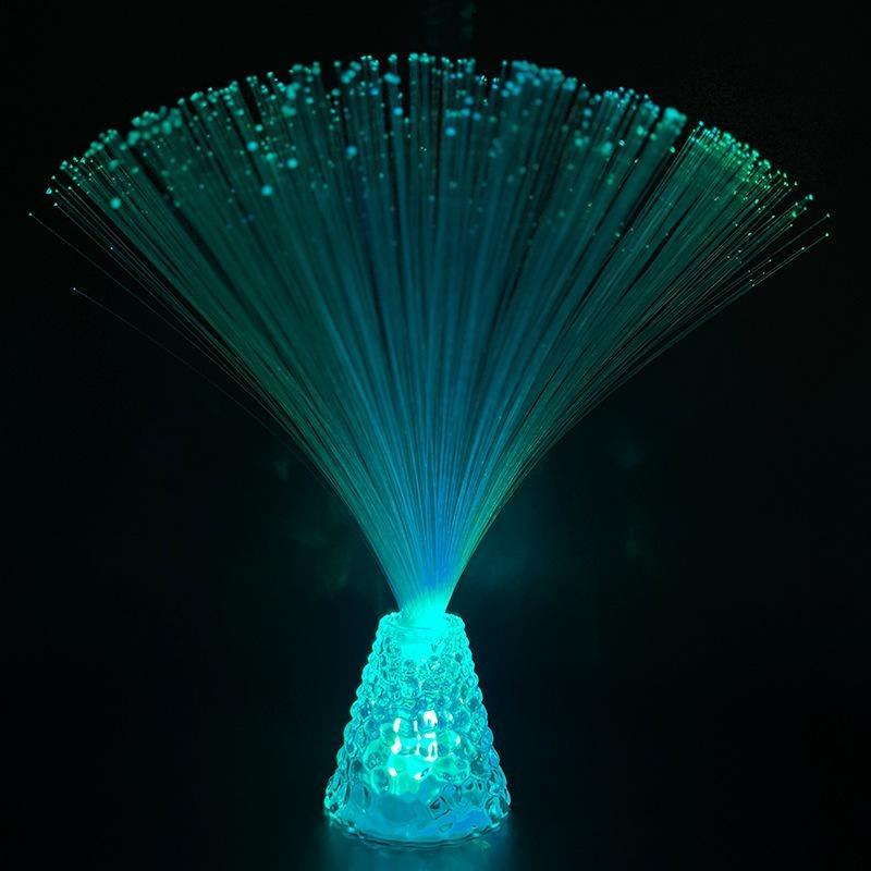 Flerfarget LED fiberoptisk lys Nattlampe Holiday Wedding Home Decoration Nighting Lighting Lamper