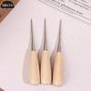 3PCS Wood Leather Hand Stitching Awl Tool Leather Craft Handheld Hole Punch Sewing Punching Hole Maker Leather Punching Tools