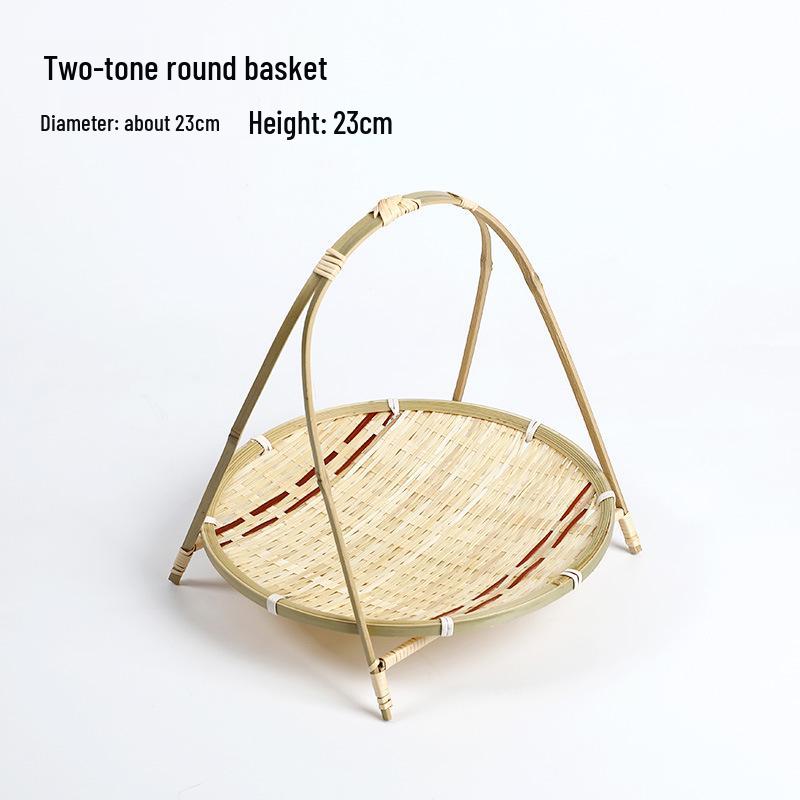Handmade Bamboo Multi-Layer Storage and Serving Basket