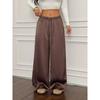 Women S Satin High Waist Loose Wide Leg Casual Commute Pants