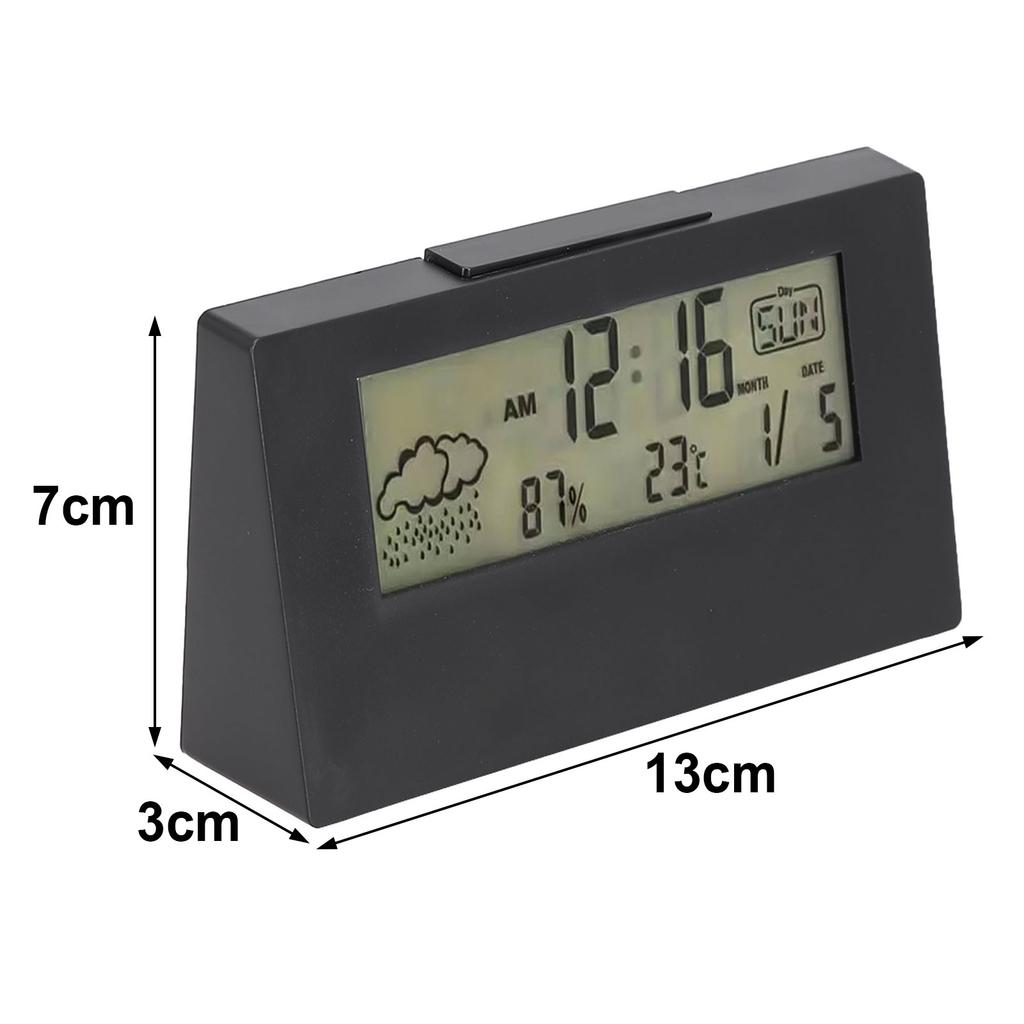 Creative Weather Clock Thermohygrometer Clock Humidity Sensor Indoor Temperature Display Night Light Mode School Use Home Use