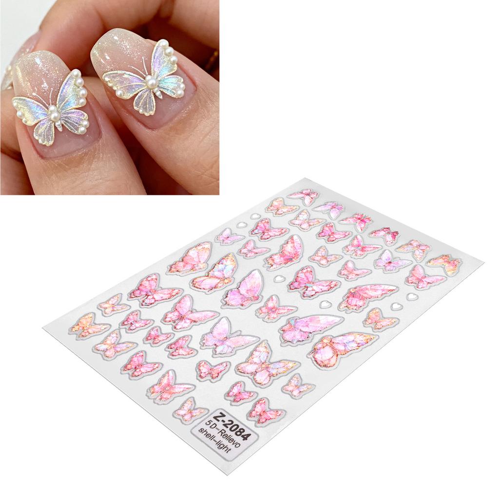 Nail Stickers Elegant False Nail Decorations Removable Manicure Stickers Decals for Acrylic Gel Nails