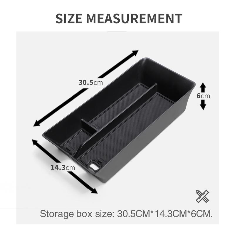 LUCKEASY for Toyota Camry 2025 Center Console Armrest Storage Box Car Tray Organizers Accessories Tidying Black
