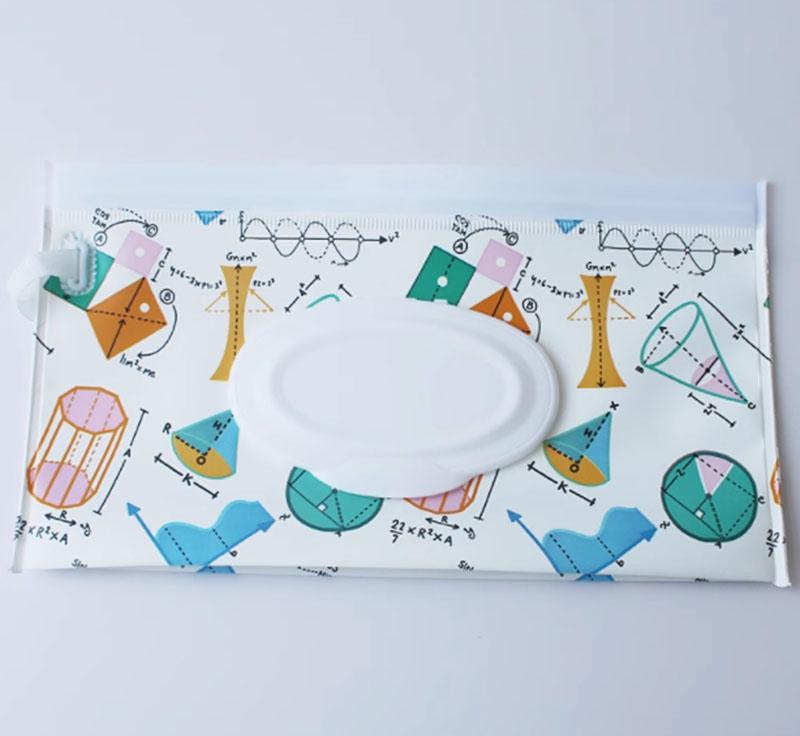 EVA Baby Våtservettpåse Bärbar Våtservetthållare Fodral Fliklock Tryckknapp Återanvändbar Påfyllningsbar Kosmetikpåse Användbar Servettlåda