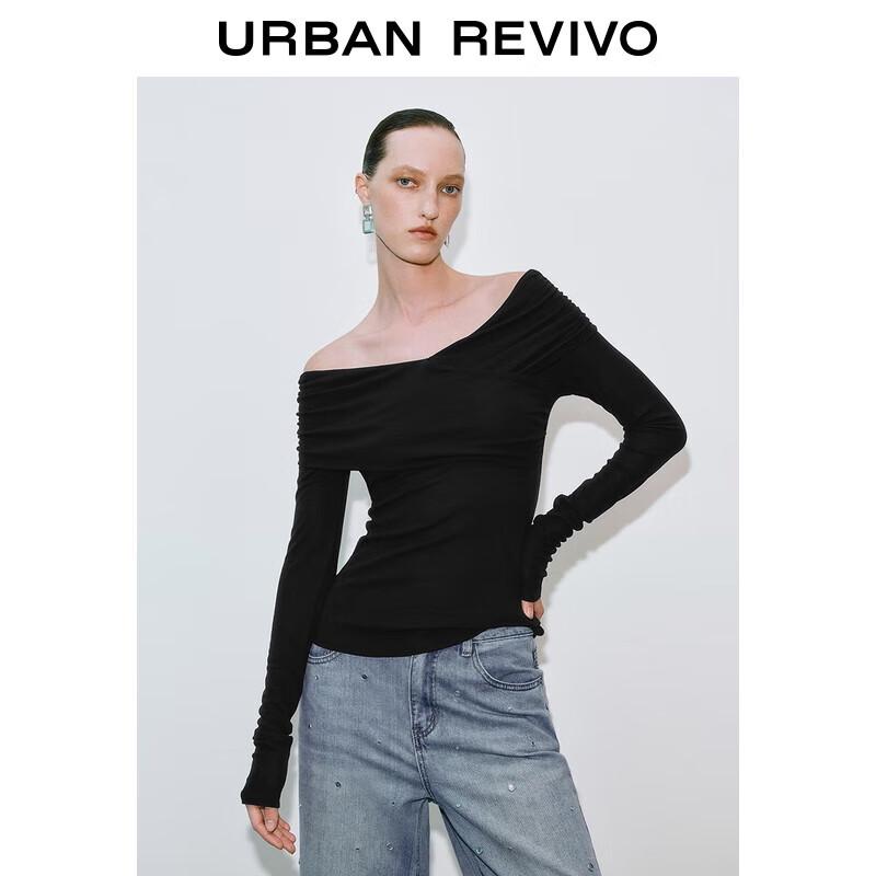 UR Women s Crossover Ruched Slim Fit Long Sleeve T-Shirt L